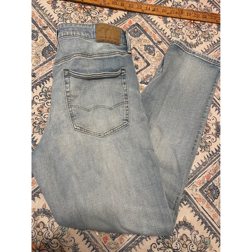 American Eagle Airflex+ Light Wash Men's Jeans 32x32 Light Blue Stretch Denim